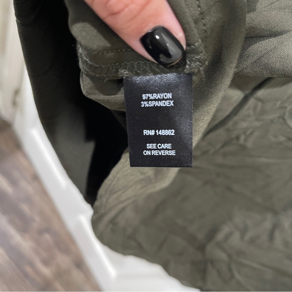 Torrid Army Green Tie Dress - Picture 7 of 7